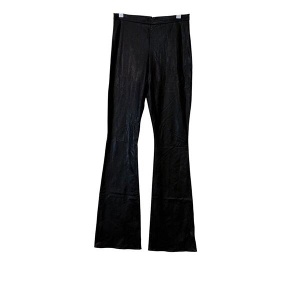 Amanda Uprichard Amina Leather Pants in Black Size Small - Picture 2 of 9